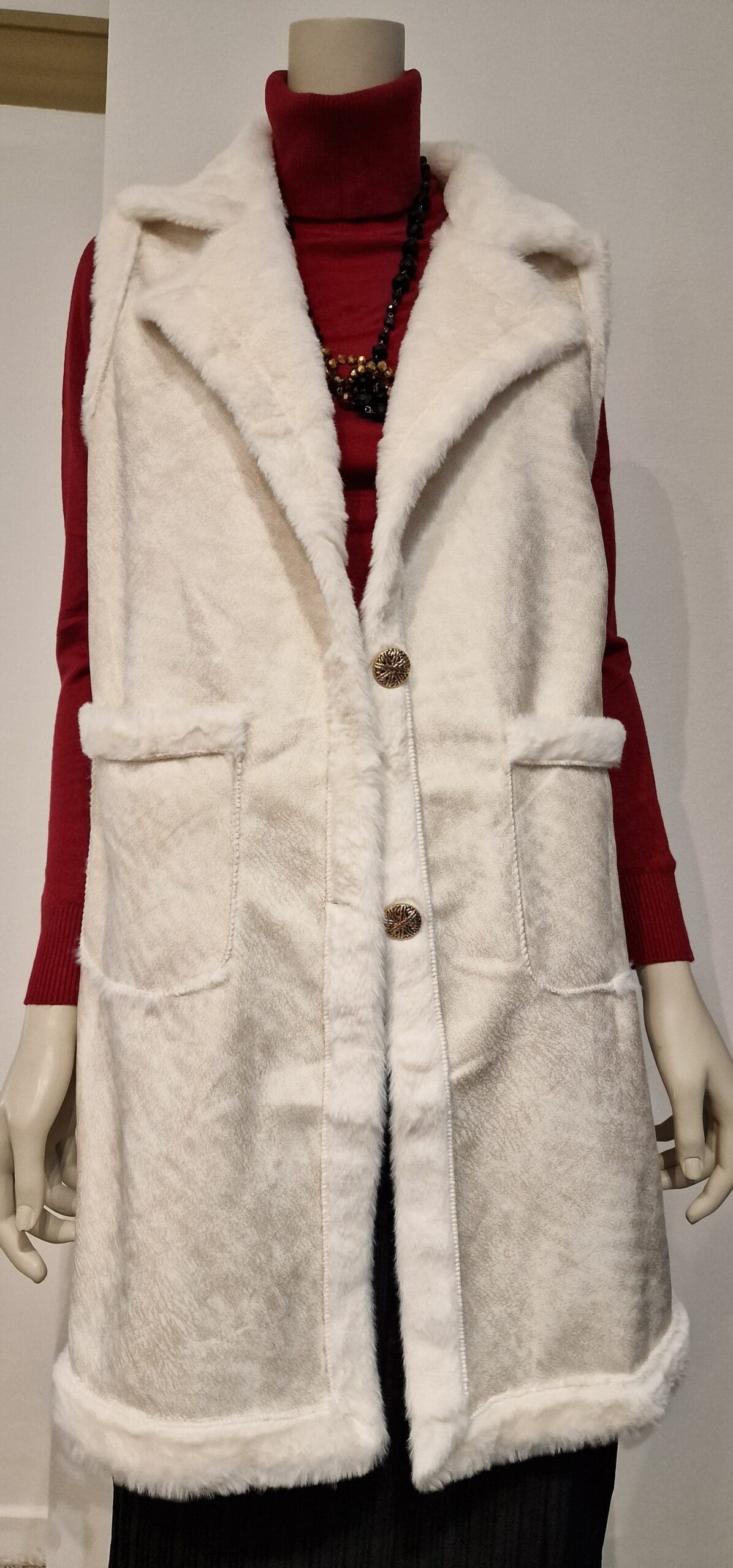 Mouwloze jas voor dames - Afbeelding 2