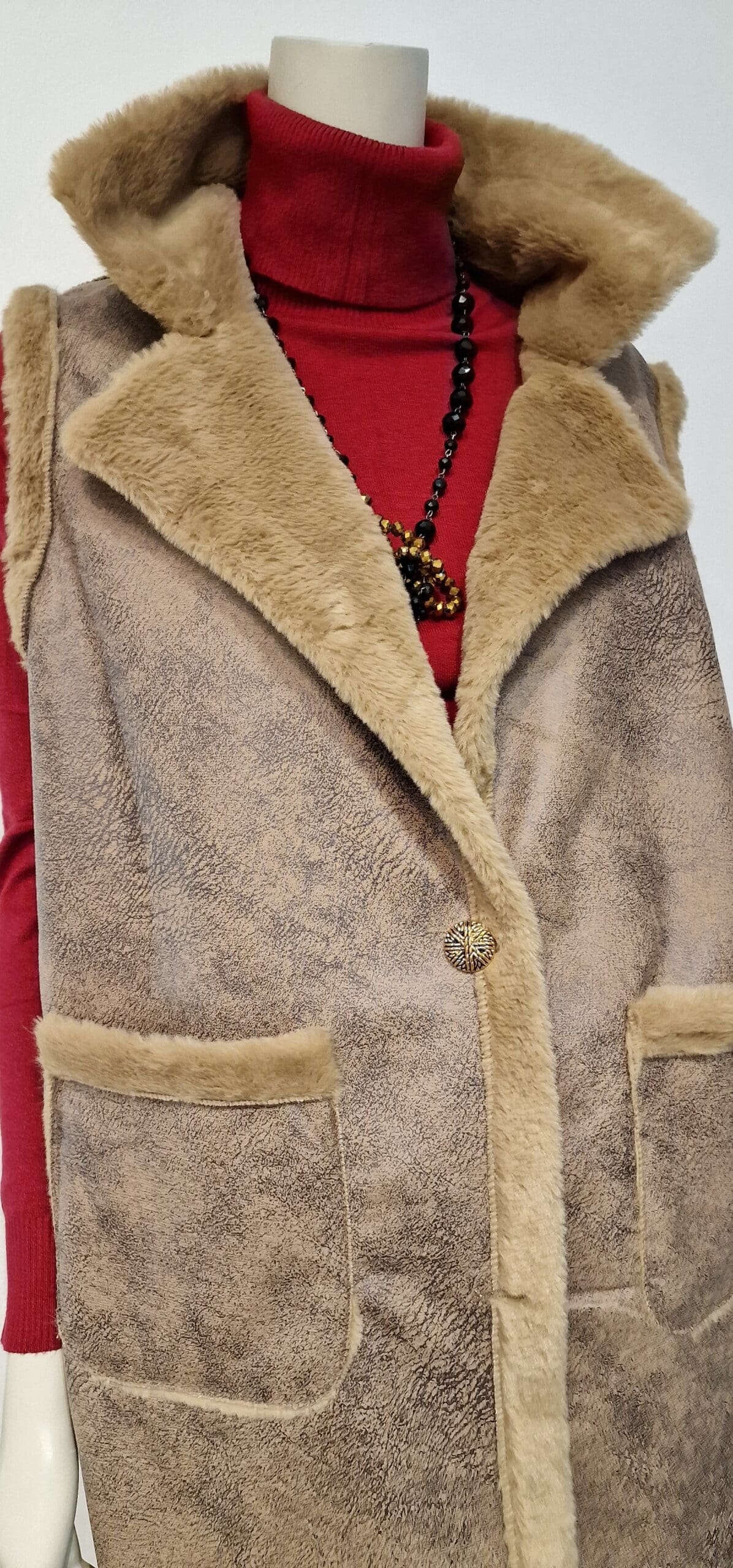 Mouwloze jas voor dames - Afbeelding 4