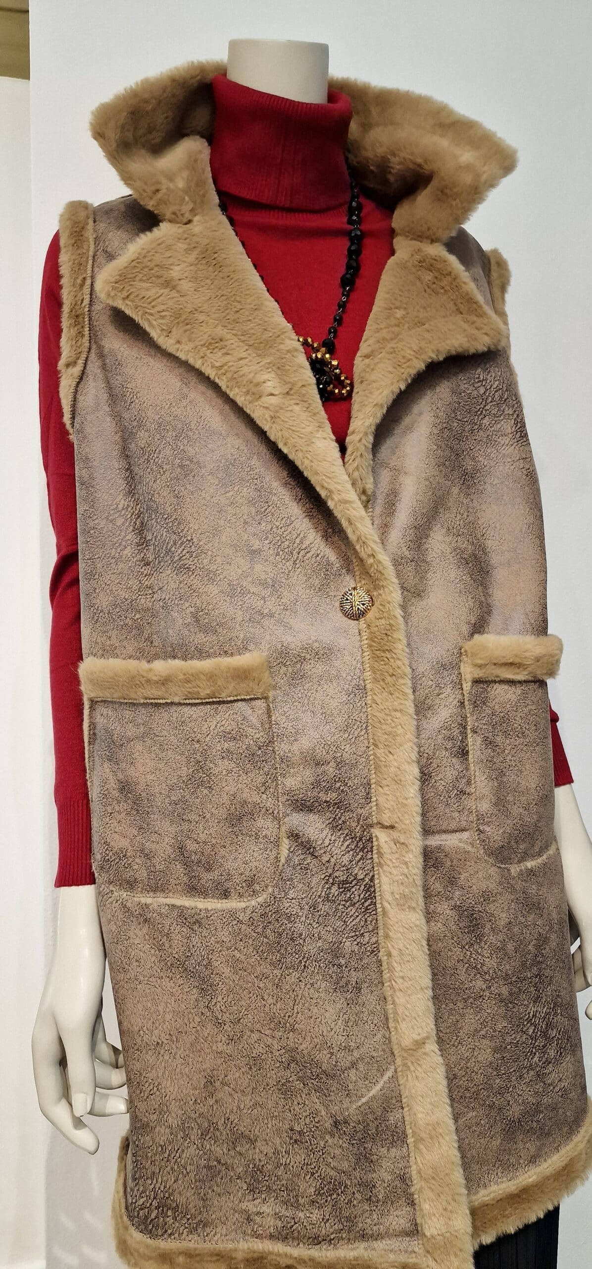 Mouwloze jas voor dames - Afbeelding 3