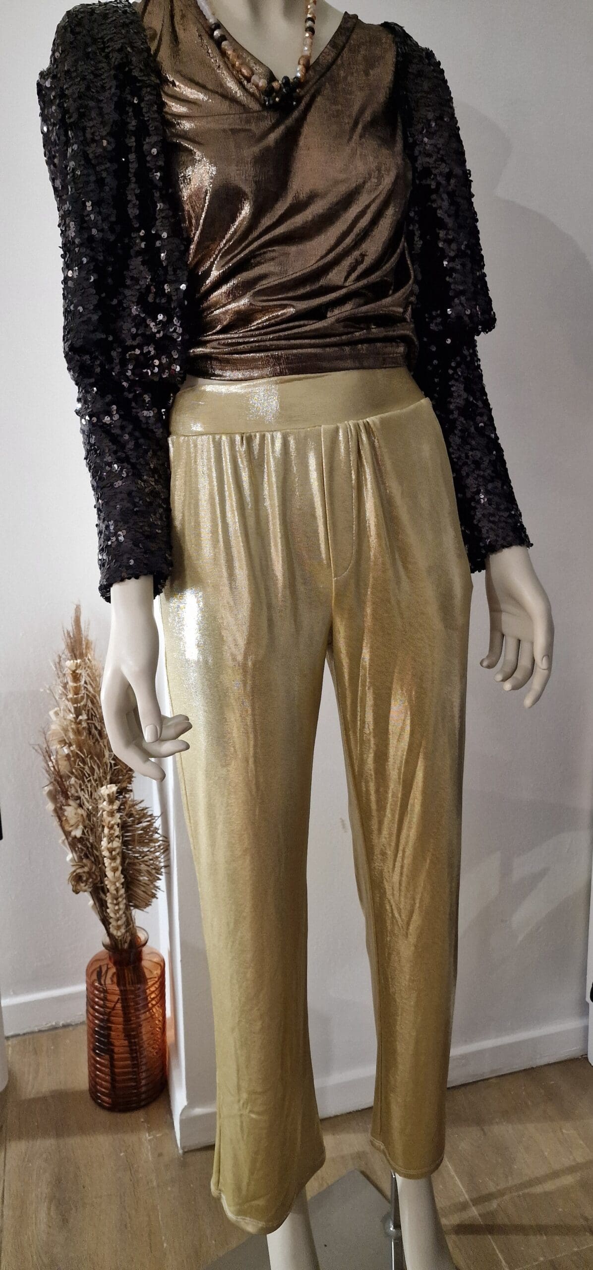 Dames glansende broek - Afbeelding 2