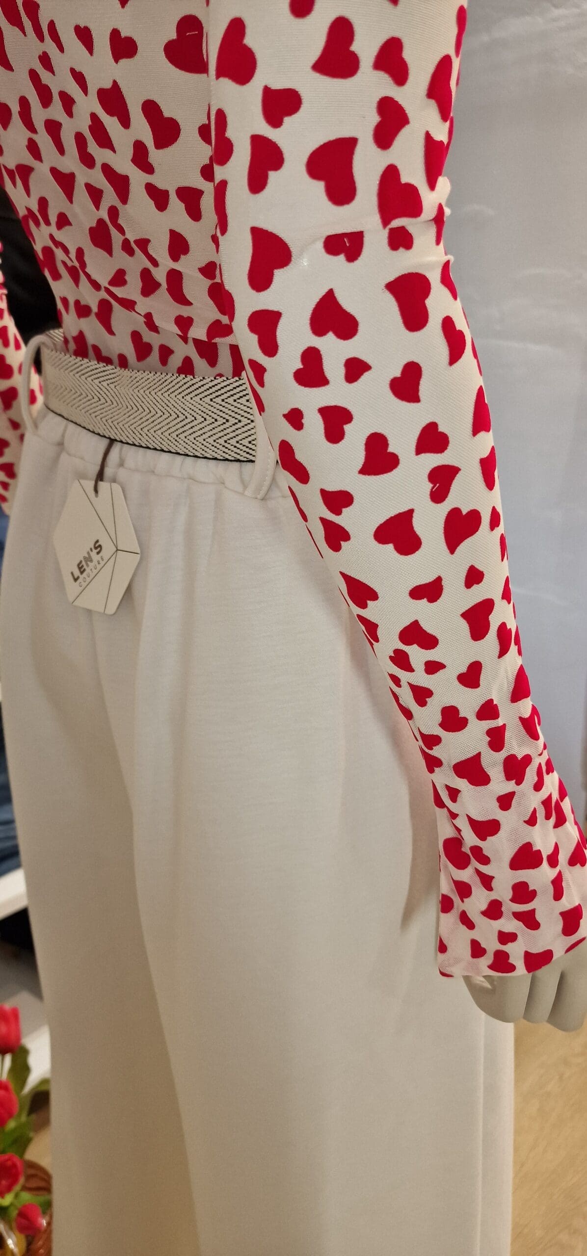 Blouse-Body met hartjesprint - Afbeelding 4