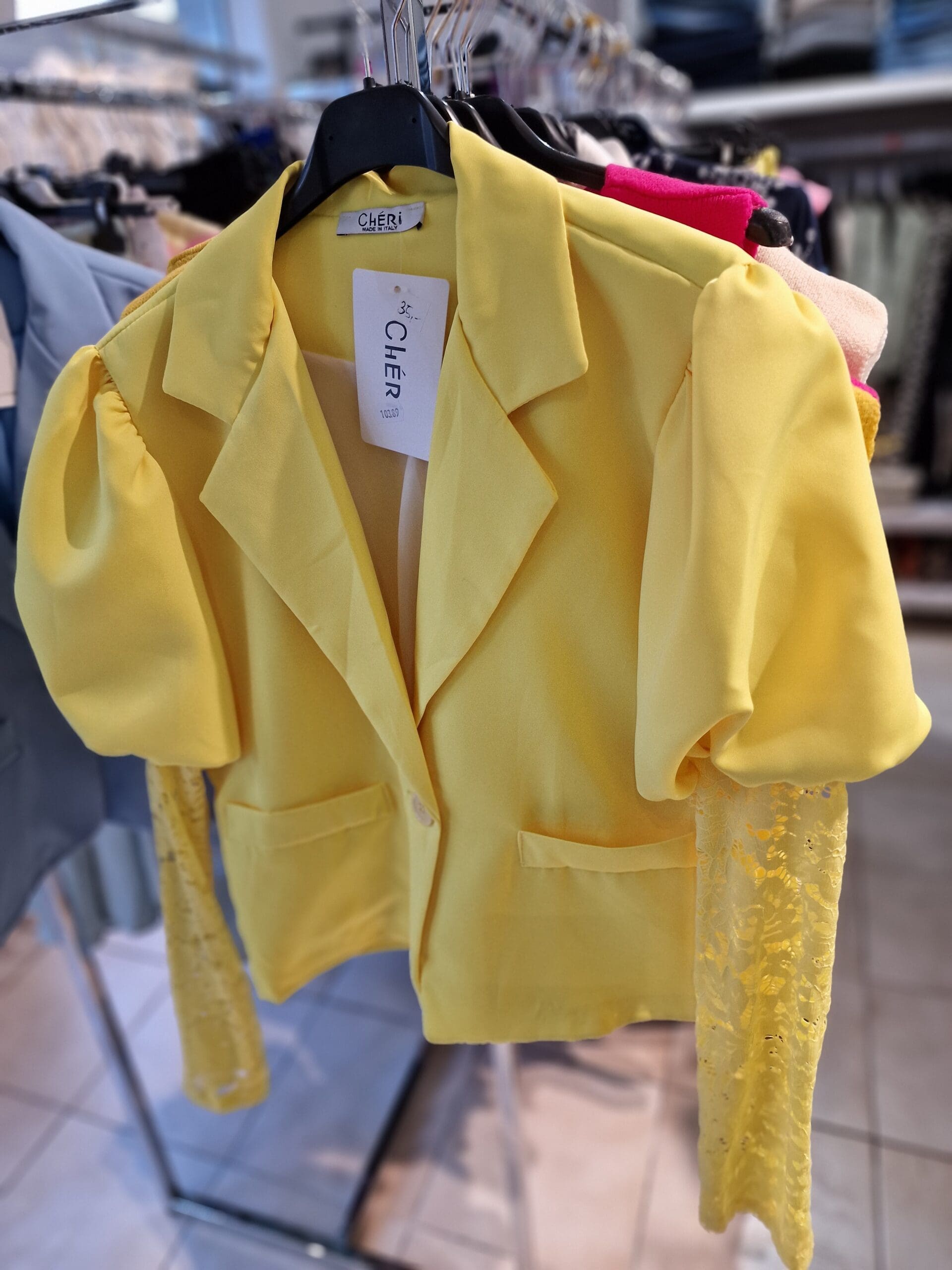 45-Blazer met kanten mouwen - Afbeelding 3