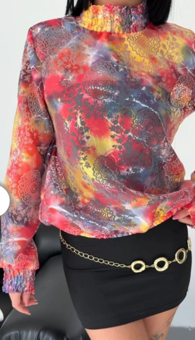 38-Hawaiiaan blouse-dames