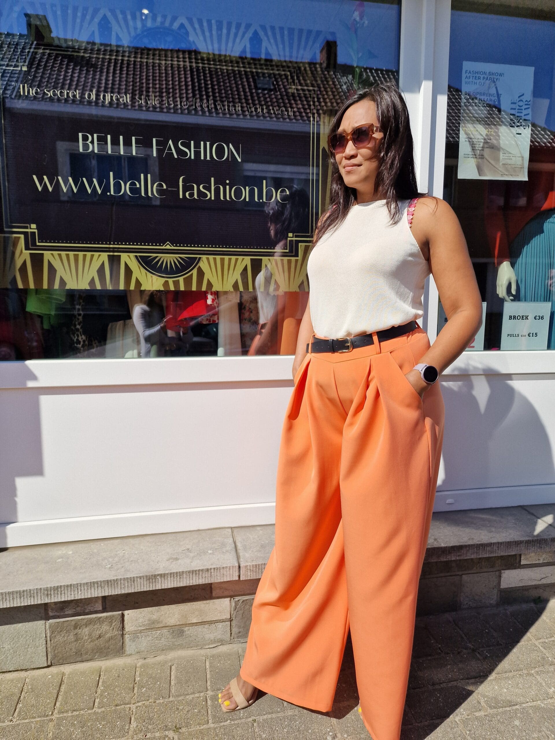 57 - Dames broek - koraal