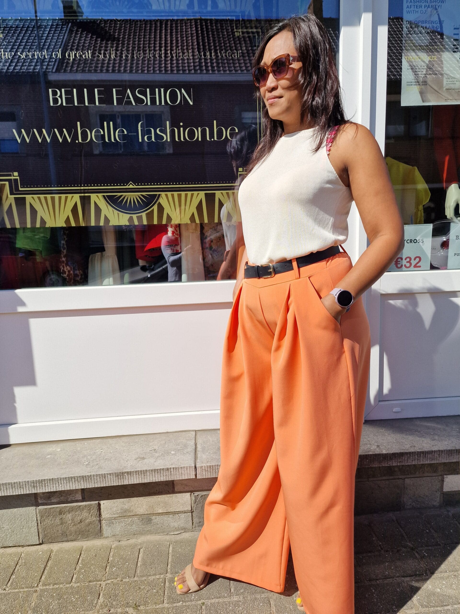 57 - Dames broek - koraal - Afbeelding 2