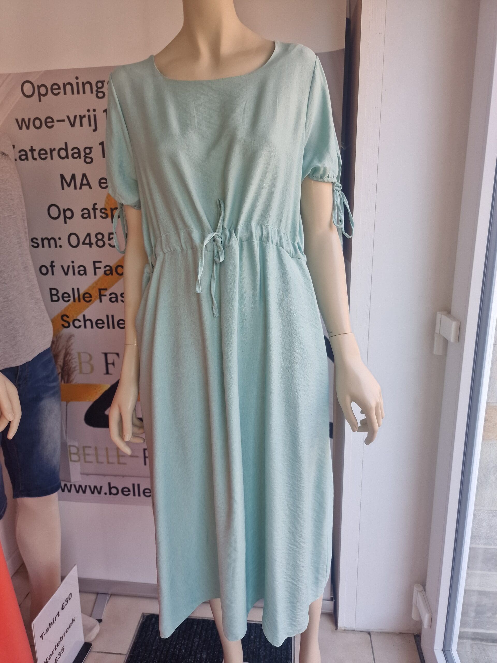 Jurk – met strik aan de taille - Afbeelding 4