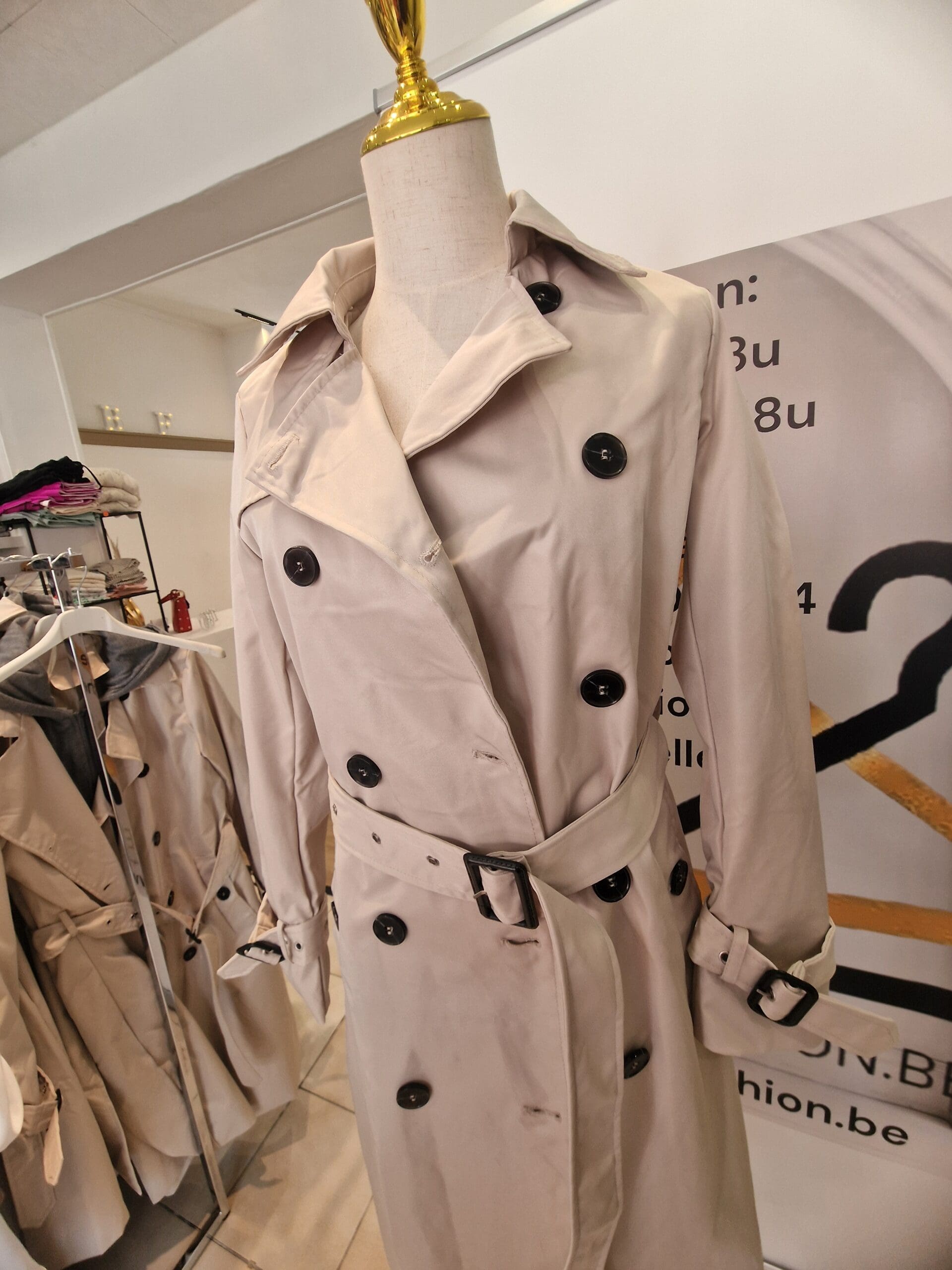 Dames lange jas -afneembare kap - Afbeelding 8